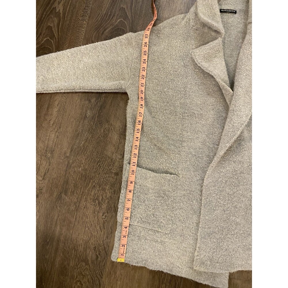 Brandy Melville Kennedy Drape Sweater Marled Gray  One Size - Picture 8 of 11